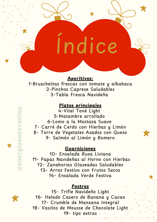 Recetario navideño saludable
